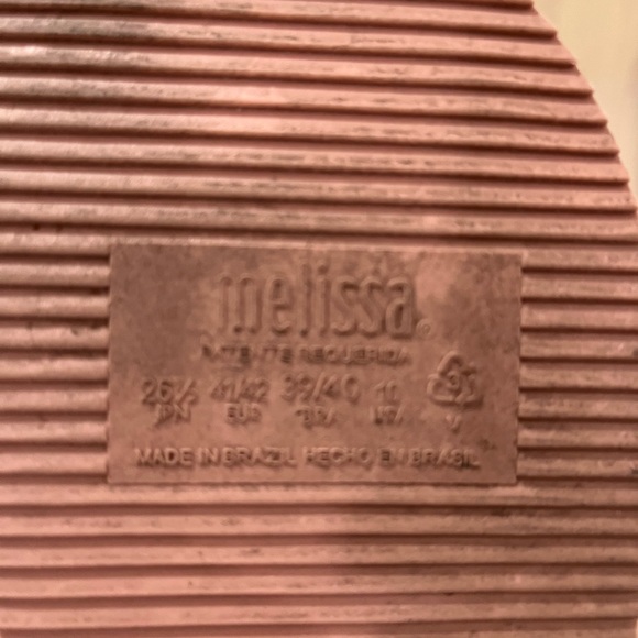 Women’s Melissa jelly sandals, bone white and coral, women’s size 39/40 - Picture 4 of 4